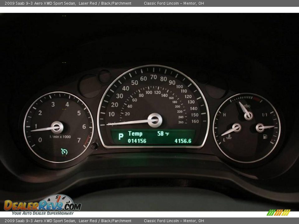 2009 Saab 9-3 Aero XWD Sport Sedan Laser Red / Black/Parchment Photo #11