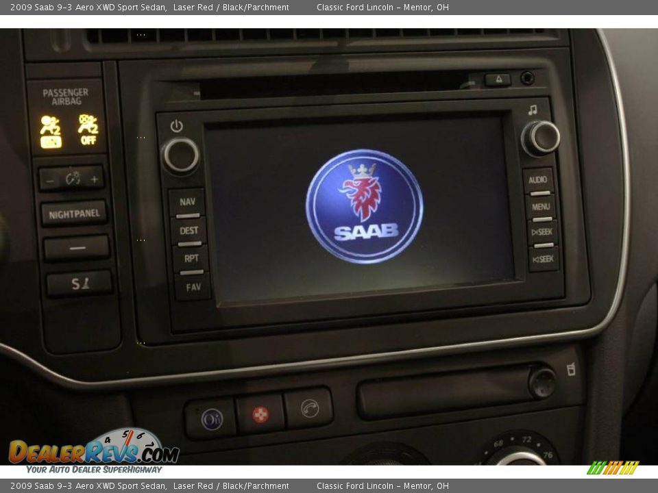 2009 Saab 9-3 Aero XWD Sport Sedan Laser Red / Black/Parchment Photo #12
