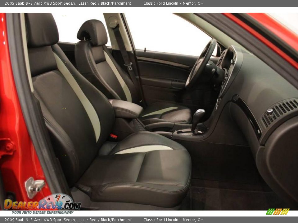 2009 Saab 9-3 Aero XWD Sport Sedan Laser Red / Black/Parchment Photo #17