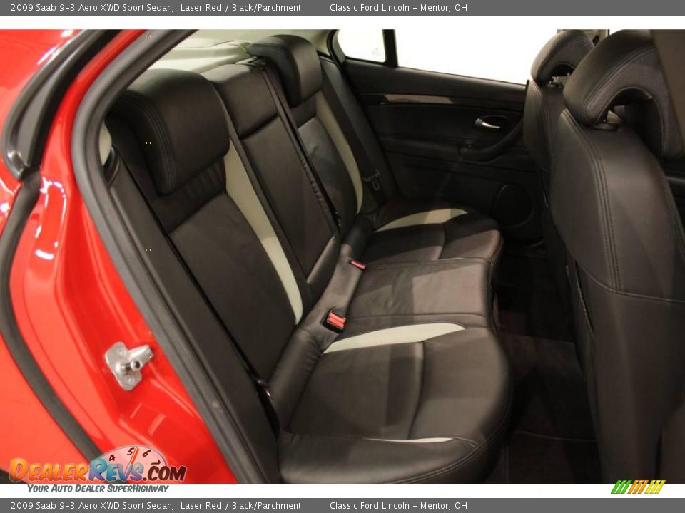 2009 Saab 9-3 Aero XWD Sport Sedan Laser Red / Black/Parchment Photo #18