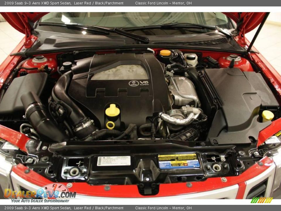 2009 Saab 9-3 Aero XWD Sport Sedan Laser Red / Black/Parchment Photo #22