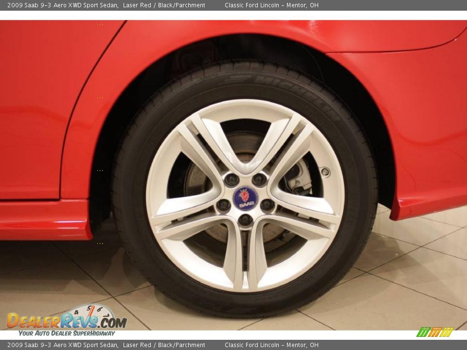 2009 Saab 9-3 Aero XWD Sport Sedan Laser Red / Black/Parchment Photo #23