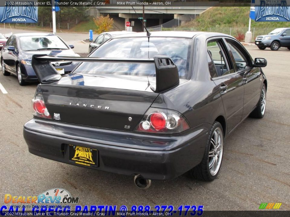 2002 Mitsubishi Lancer ES Thunder Gray Metallic / Gray Photo #7