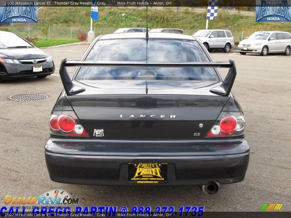 2002 Mitsubishi Lancer ES Thunder Gray Metallic / Gray Photo #8