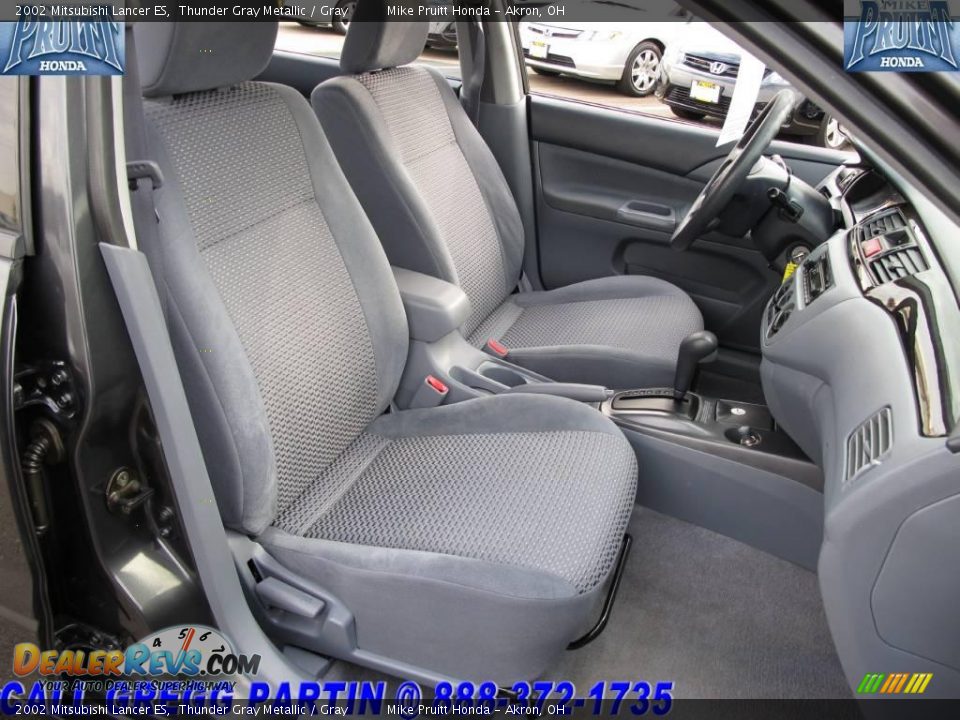 2002 Mitsubishi Lancer ES Thunder Gray Metallic / Gray Photo #14