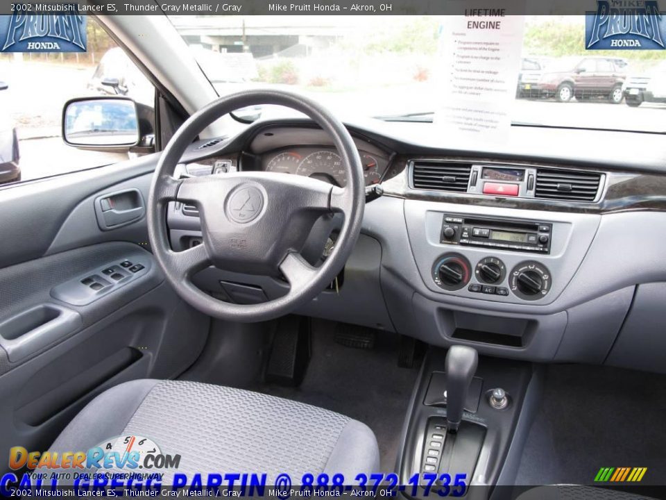 2002 Mitsubishi Lancer ES Thunder Gray Metallic / Gray Photo #15