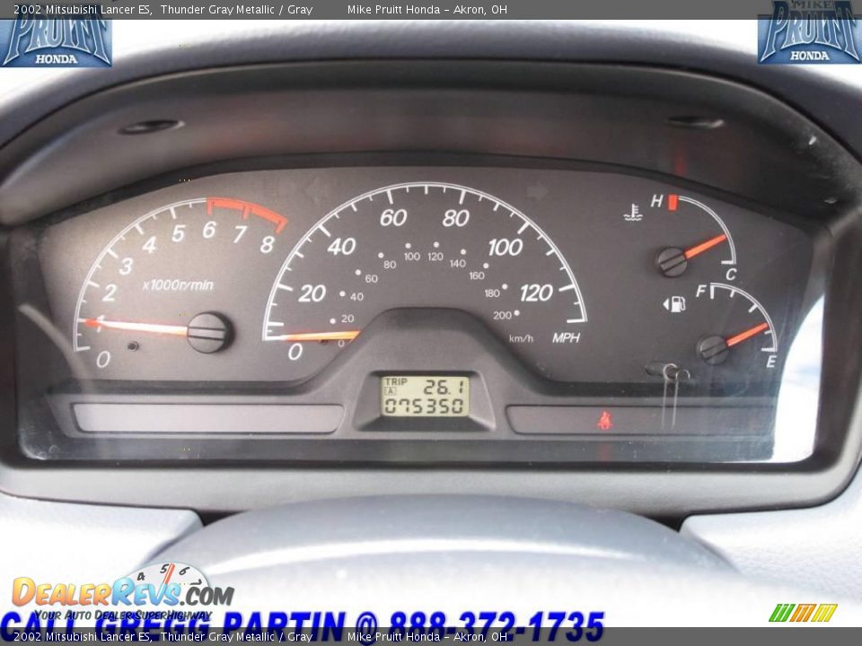 2002 Mitsubishi Lancer ES Thunder Gray Metallic / Gray Photo #17