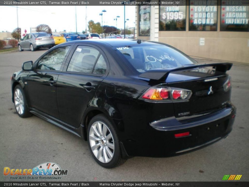 2010 Mitsubishi Lancer GTS Tarmac Black Pearl / Black Photo #8