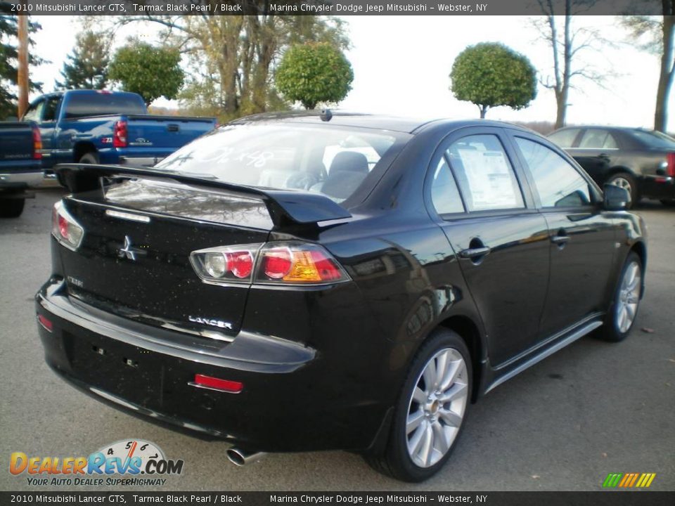 2010 Mitsubishi Lancer GTS Tarmac Black Pearl / Black Photo #10