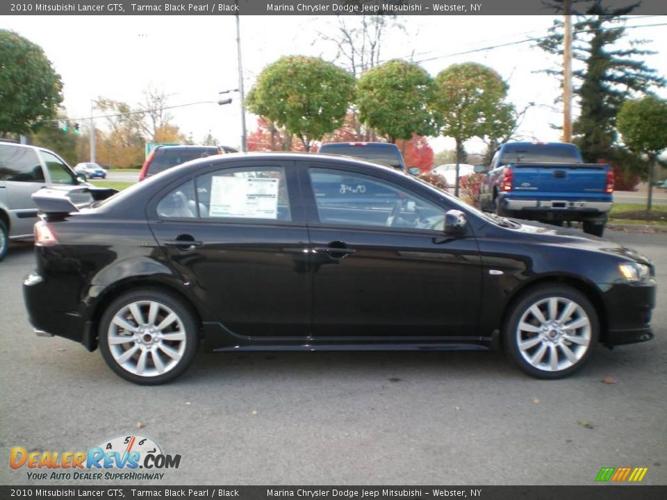 2010 Mitsubishi Lancer GTS Tarmac Black Pearl / Black Photo #11