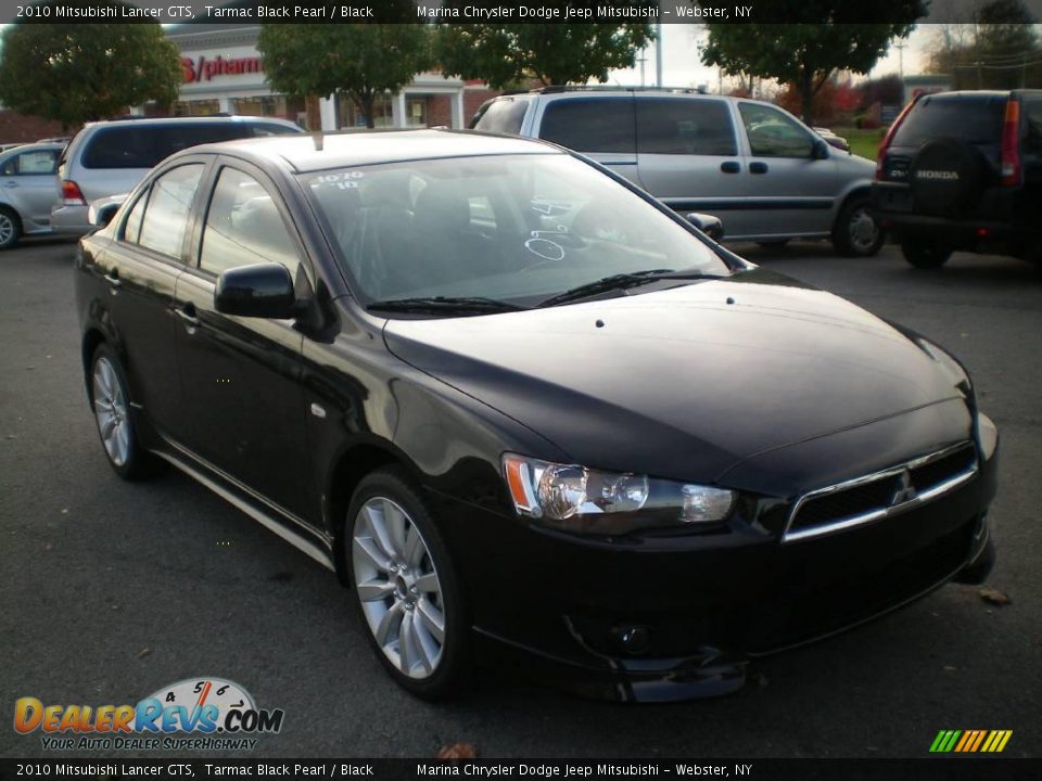2010 Mitsubishi Lancer GTS Tarmac Black Pearl / Black Photo #12