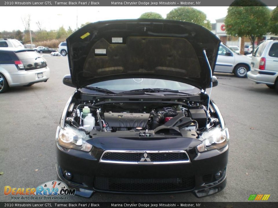 2010 Mitsubishi Lancer GTS Tarmac Black Pearl / Black Photo #14