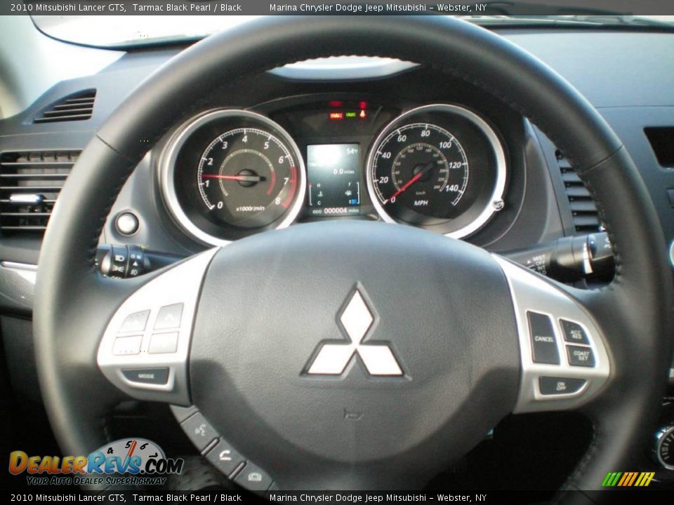2010 Mitsubishi Lancer GTS Tarmac Black Pearl / Black Photo #25