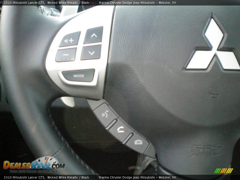 2010 Mitsubishi Lancer GTS Wicked White Metallic / Black Photo #5