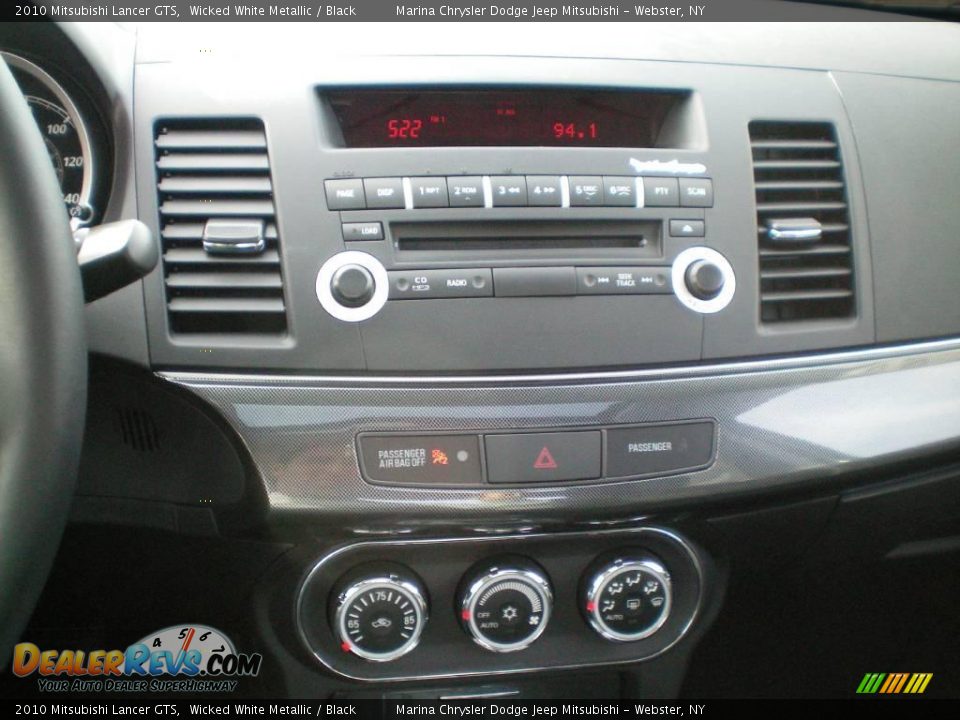 2010 Mitsubishi Lancer GTS Wicked White Metallic / Black Photo #6