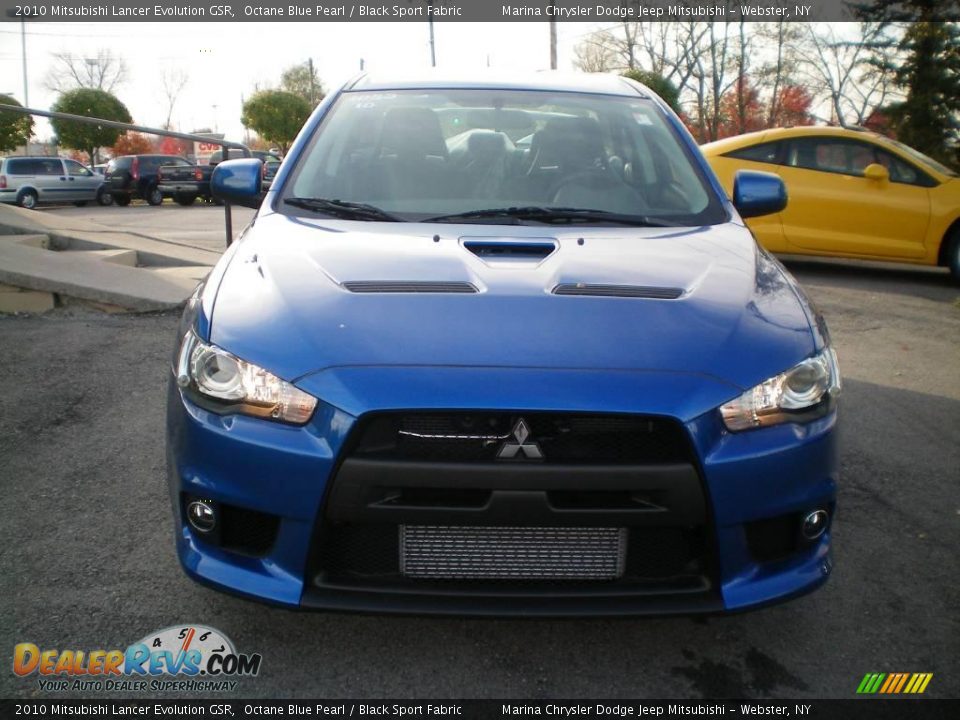 2010 Mitsubishi Lancer Evolution GSR Octane Blue Pearl / Black Sport Fabric Photo #14