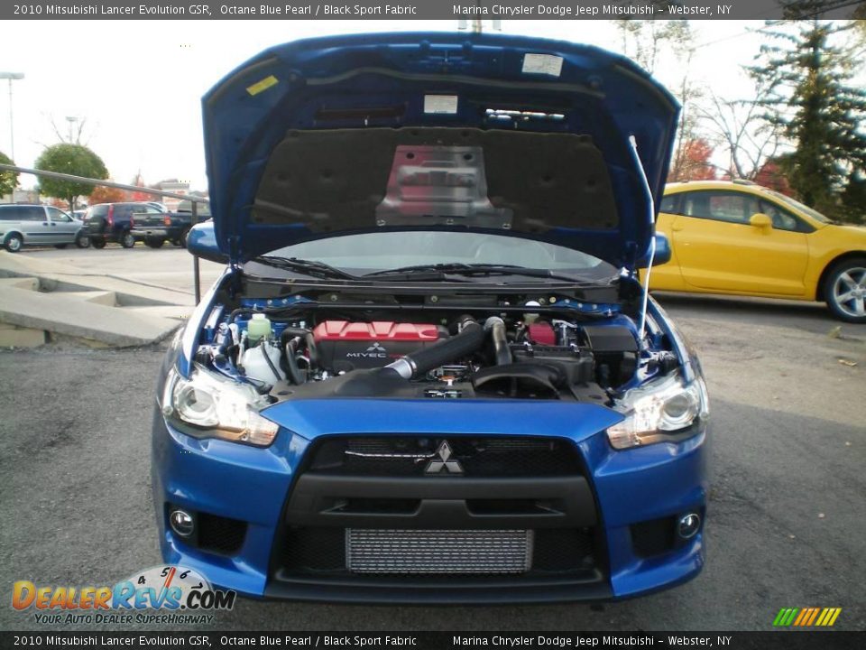 2010 Mitsubishi Lancer Evolution GSR Octane Blue Pearl / Black Sport Fabric Photo #15