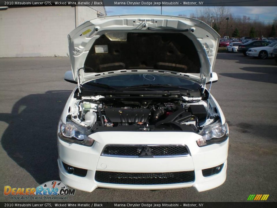 2010 Mitsubishi Lancer GTS Wicked White Metallic / Black Photo #14