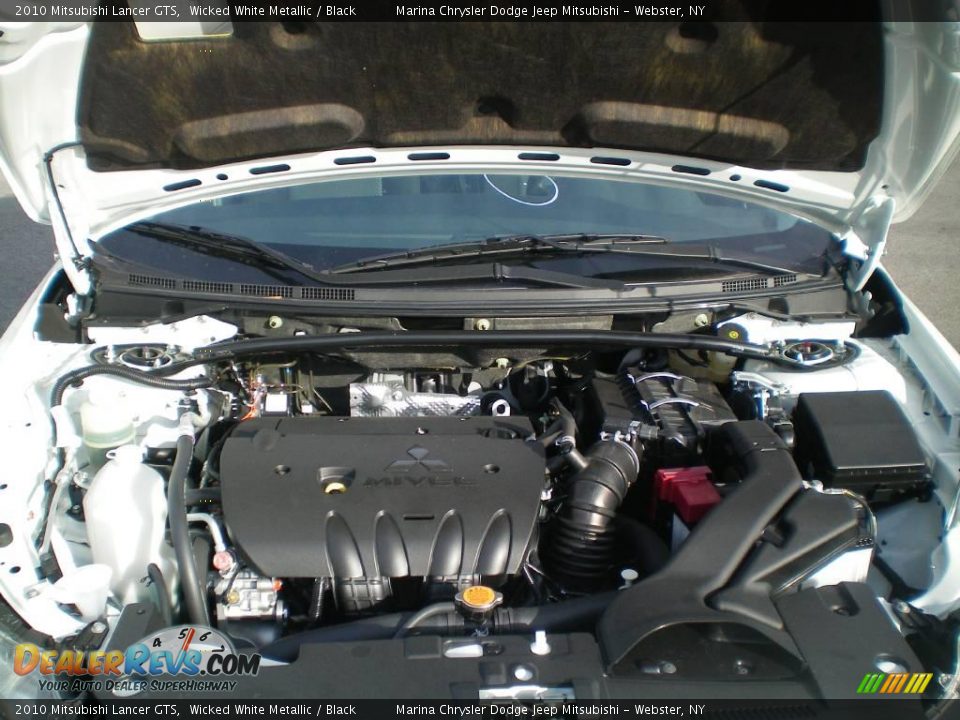 2010 Mitsubishi Lancer GTS Wicked White Metallic / Black Photo #15