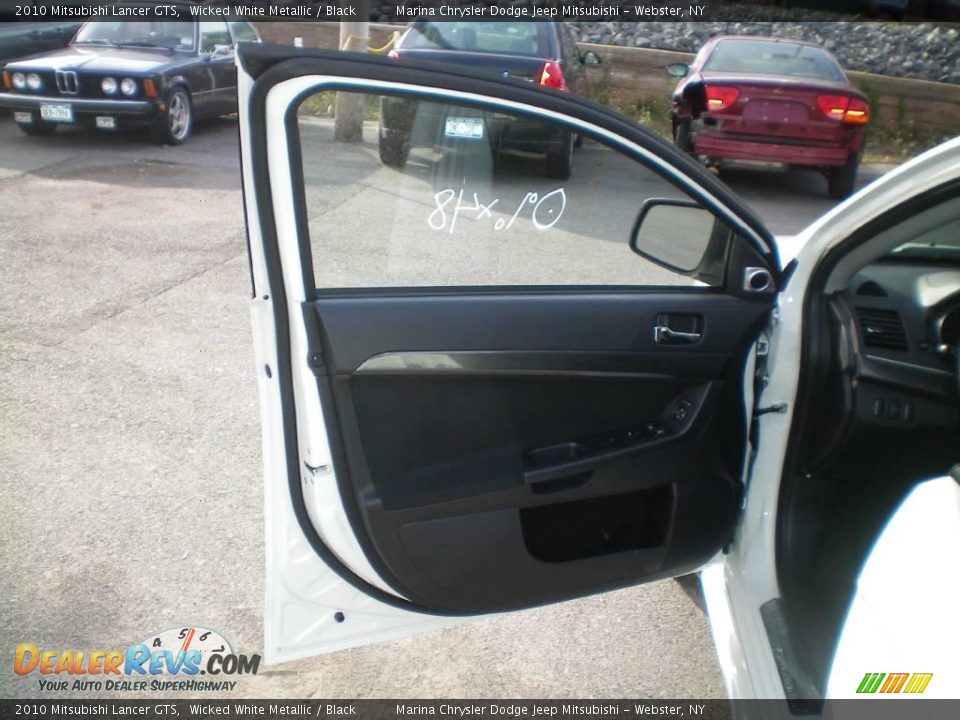 2010 Mitsubishi Lancer GTS Wicked White Metallic / Black Photo #16
