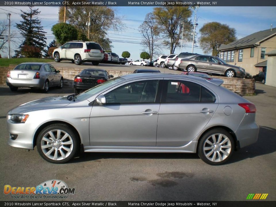 2010 Mitsubishi Lancer Sportback GTS Apex Silver Metallic / Black Photo #7