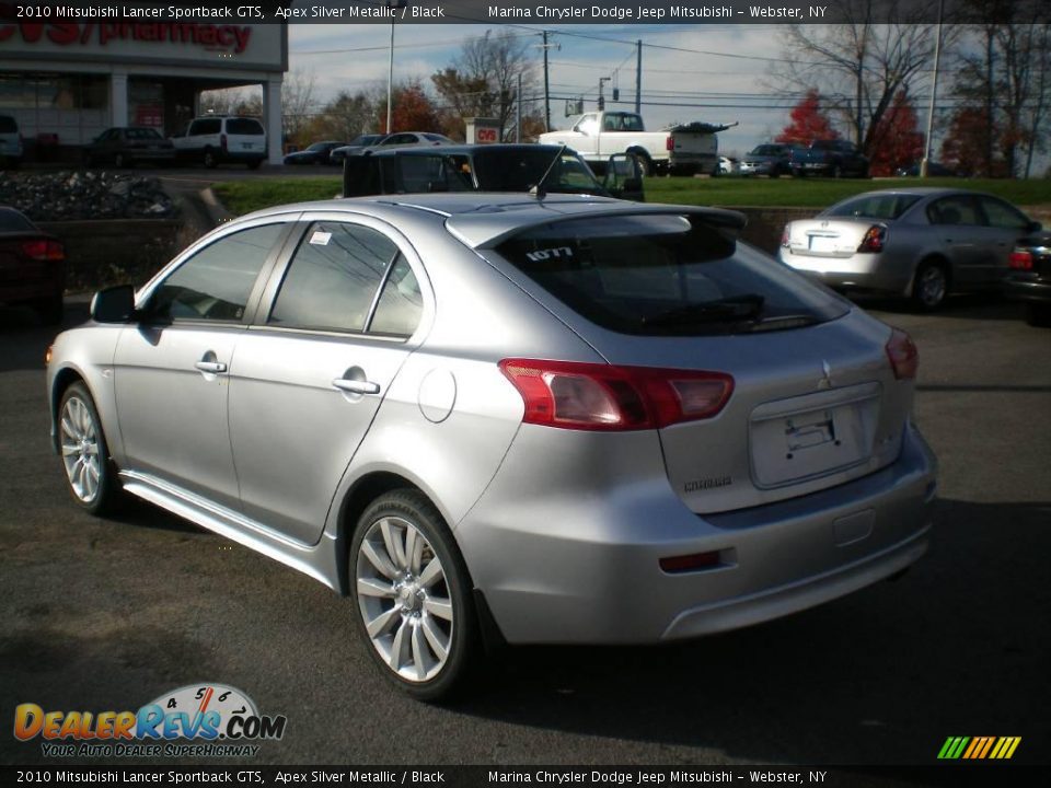 2010 Mitsubishi Lancer Sportback GTS Apex Silver Metallic / Black Photo #8