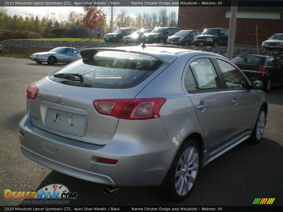 2010 Mitsubishi Lancer Sportback GTS Apex Silver Metallic / Black Photo #10