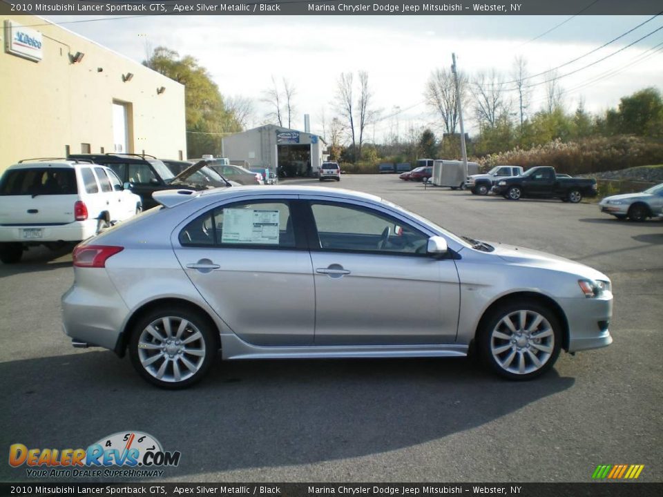 2010 Mitsubishi Lancer Sportback GTS Apex Silver Metallic / Black Photo #11