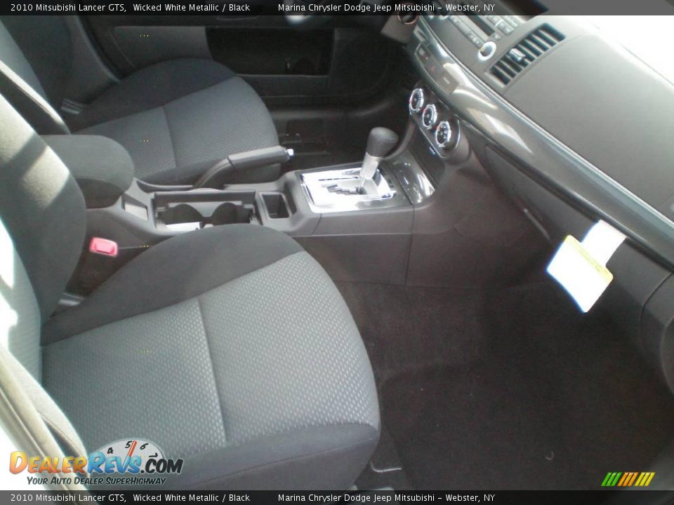 2010 Mitsubishi Lancer GTS Wicked White Metallic / Black Photo #23
