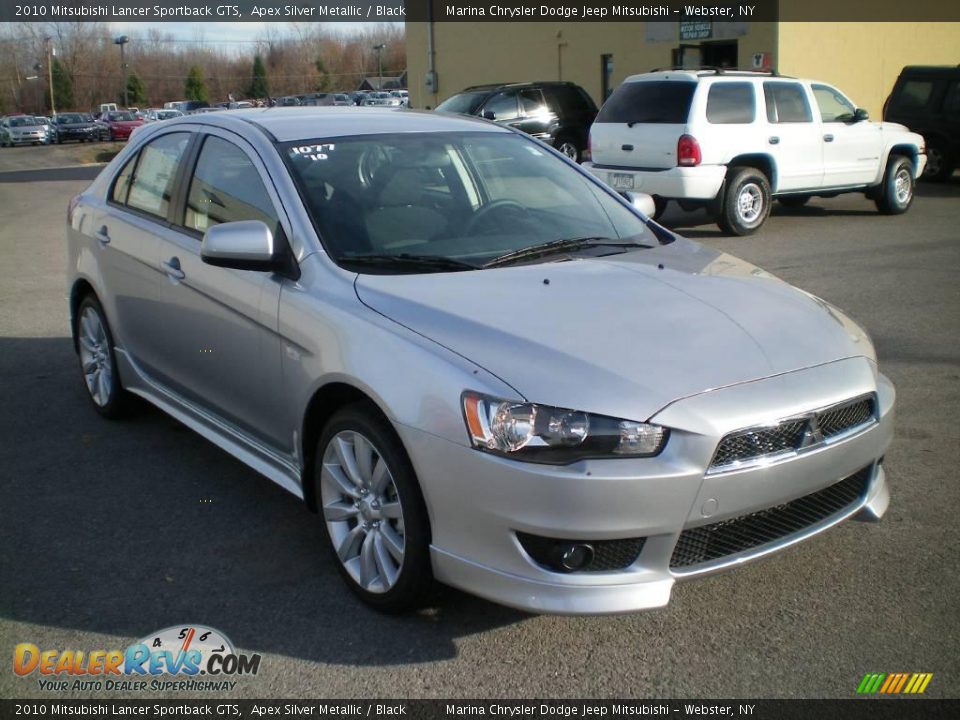 2010 Mitsubishi Lancer Sportback GTS Apex Silver Metallic / Black Photo #12