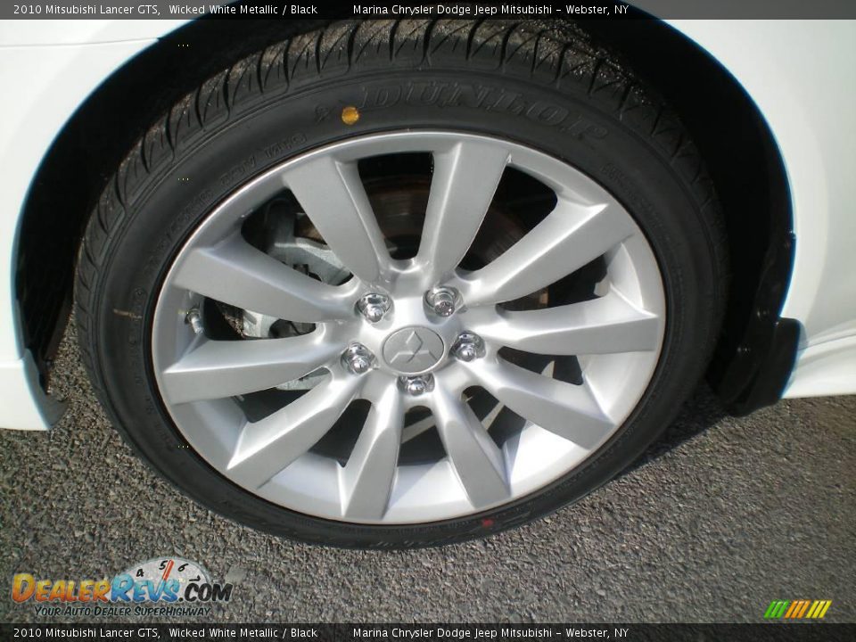2010 Mitsubishi Lancer GTS Wicked White Metallic / Black Photo #24