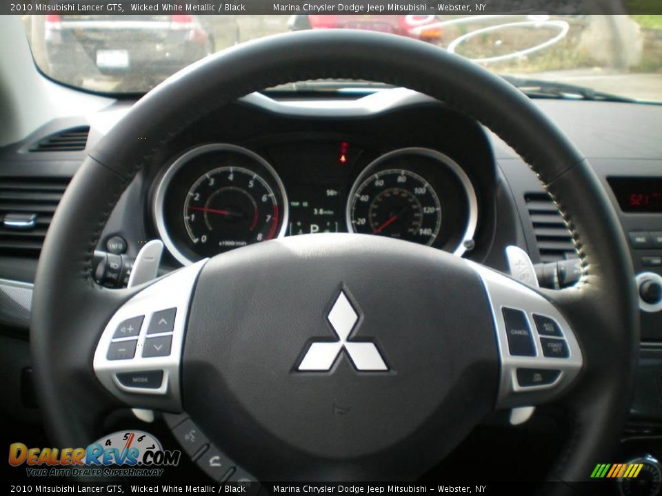 2010 Mitsubishi Lancer GTS Wicked White Metallic / Black Photo #26