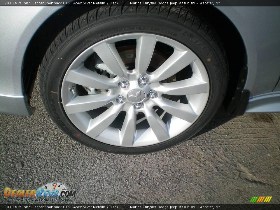 2010 Mitsubishi Lancer Sportback GTS Apex Silver Metallic / Black Photo #23