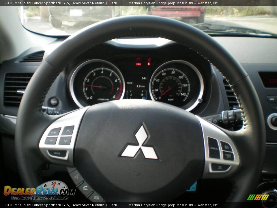 2010 Mitsubishi Lancer Sportback GTS Apex Silver Metallic / Black Photo #25