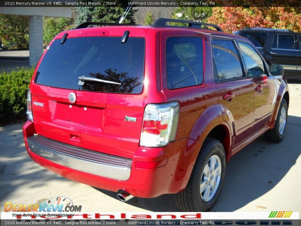 2010 Mercury Mariner V6 4WD Sangria Red Metallic / Stone Photo #2