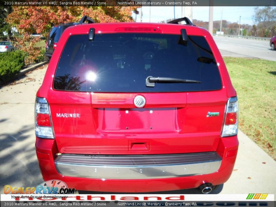 2010 Mercury Mariner V6 4WD Sangria Red Metallic / Stone Photo #3