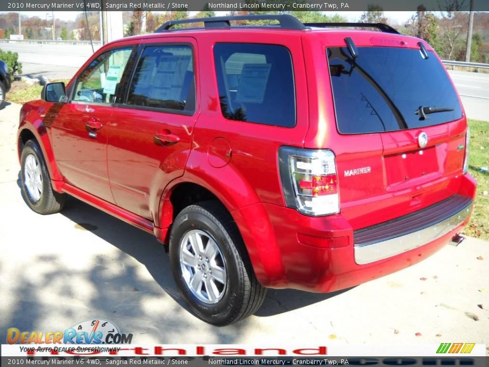 2010 Mercury Mariner V6 4WD Sangria Red Metallic / Stone Photo #4