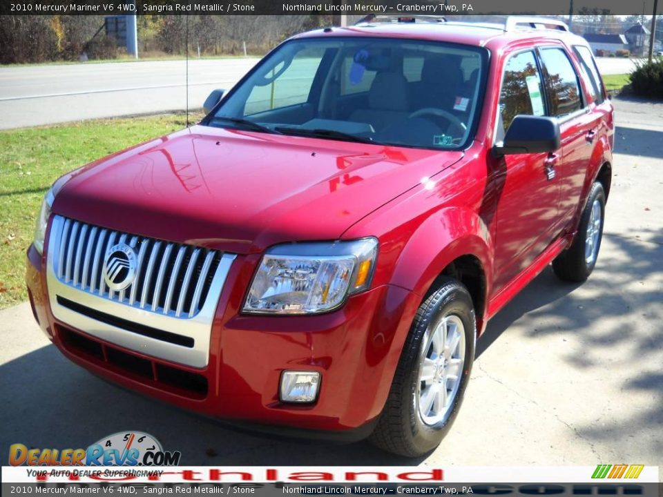 2010 Mercury Mariner V6 4WD Sangria Red Metallic / Stone Photo #13