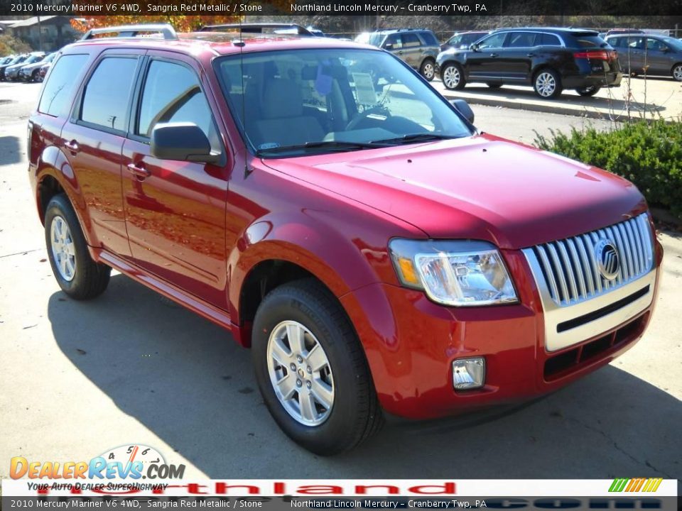 2010 Mercury Mariner V6 4WD Sangria Red Metallic / Stone Photo #15
