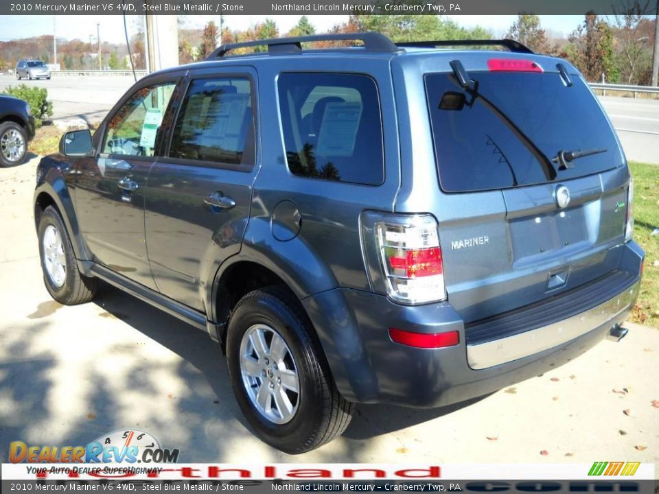 2010 Mercury Mariner V6 4WD Steel Blue Metallic / Stone Photo #4