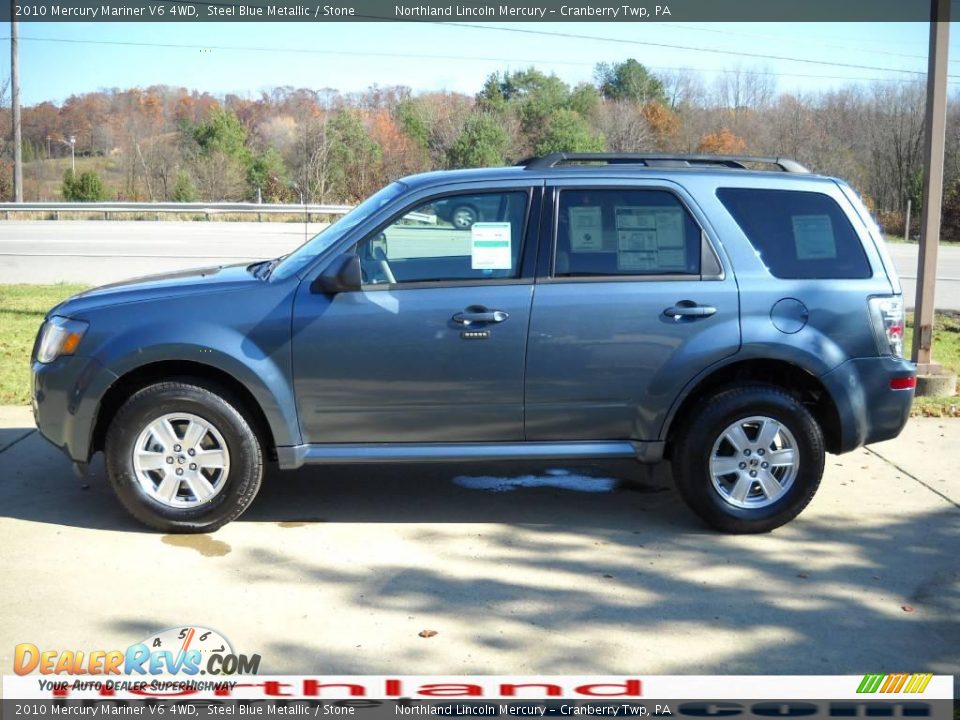 2010 Mercury Mariner V6 4WD Steel Blue Metallic / Stone Photo #5