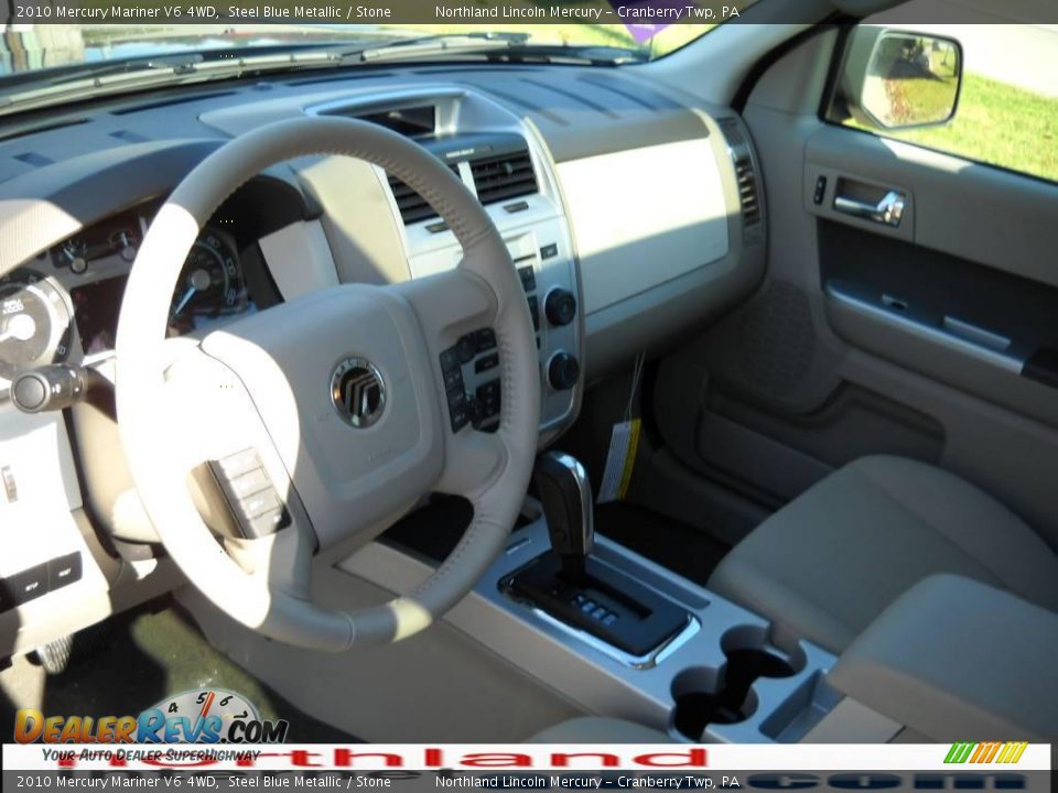 2010 Mercury Mariner V6 4WD Steel Blue Metallic / Stone Photo #7