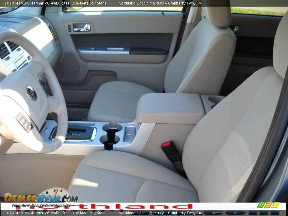 2010 Mercury Mariner V6 4WD Steel Blue Metallic / Stone Photo #8