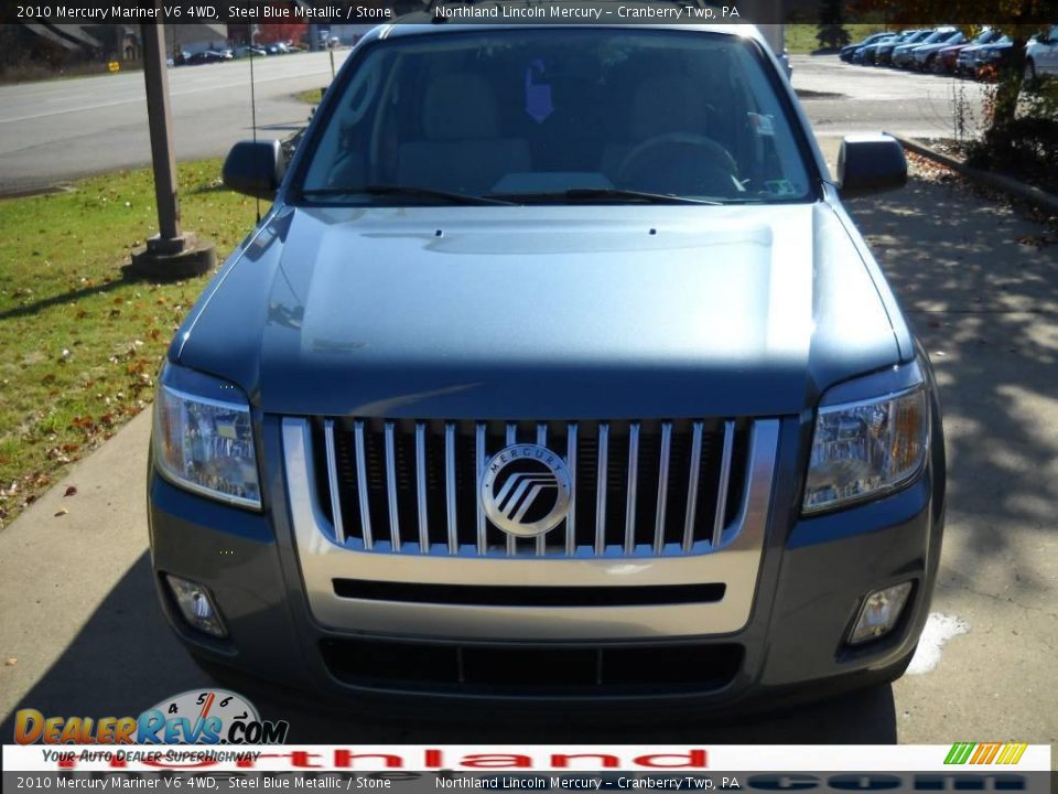 2010 Mercury Mariner V6 4WD Steel Blue Metallic / Stone Photo #14