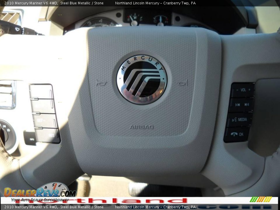 2010 Mercury Mariner V6 4WD Steel Blue Metallic / Stone Photo #19