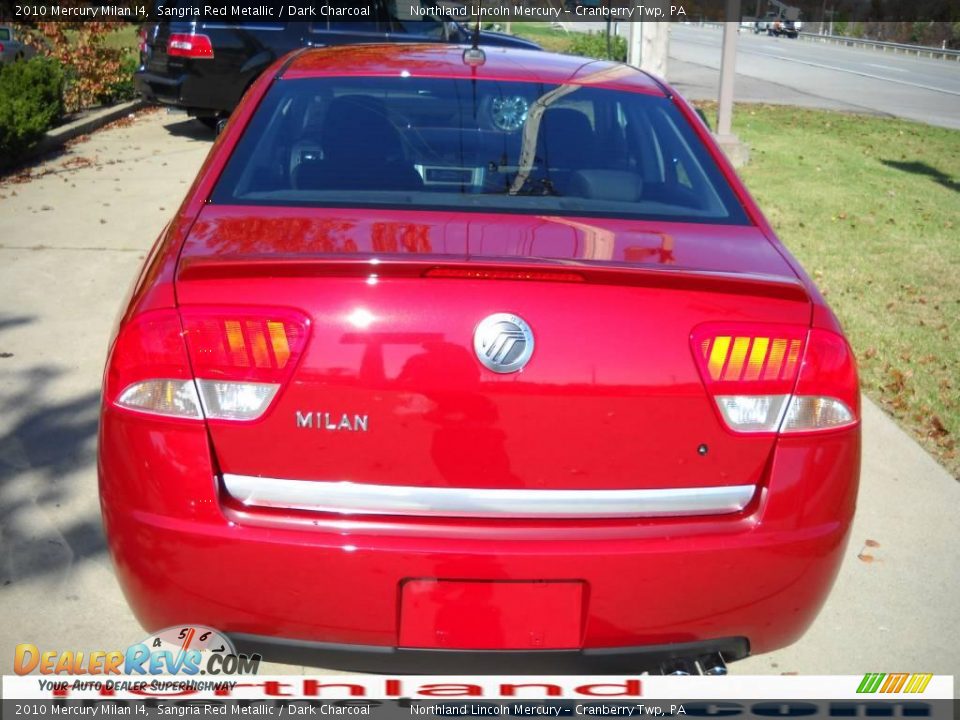 2010 Mercury Milan I4 Sangria Red Metallic / Dark Charcoal Photo #3