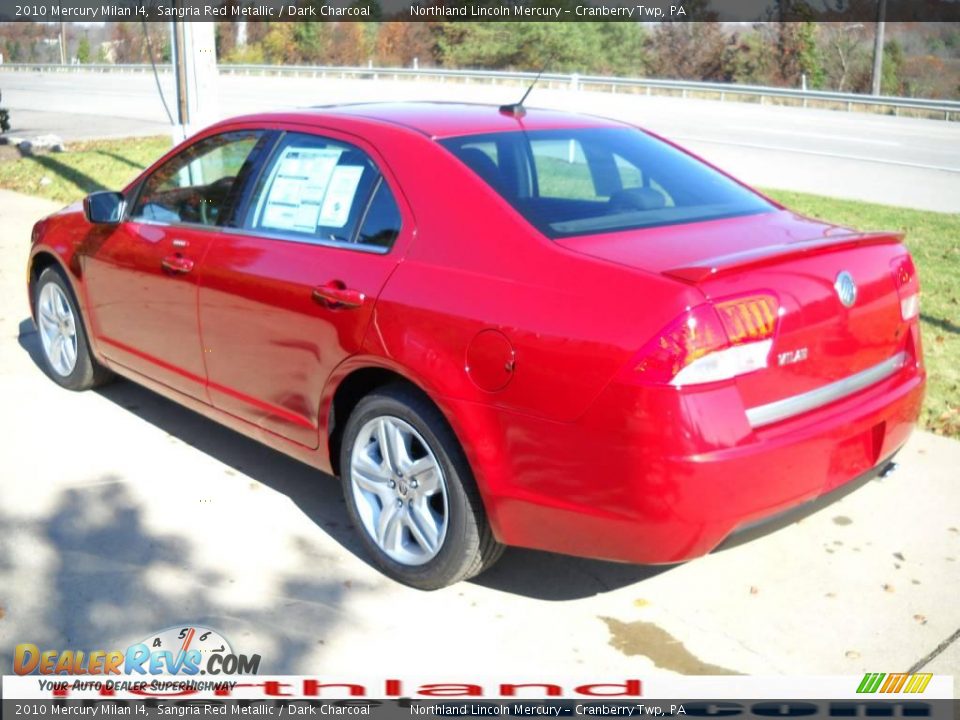 2010 Mercury Milan I4 Sangria Red Metallic / Dark Charcoal Photo #4