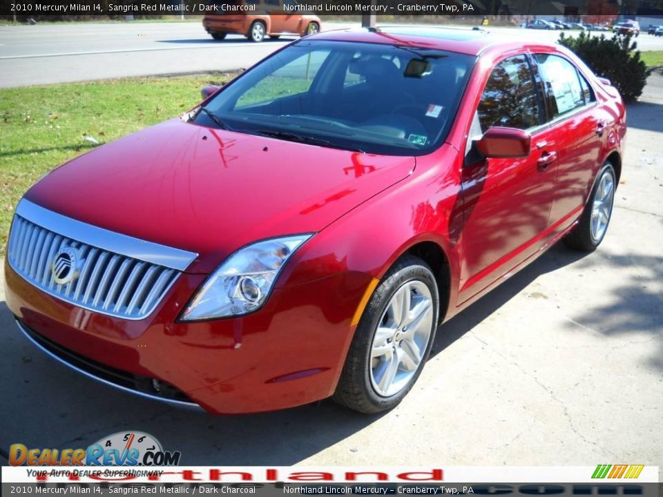 2010 Mercury Milan I4 Sangria Red Metallic / Dark Charcoal Photo #13