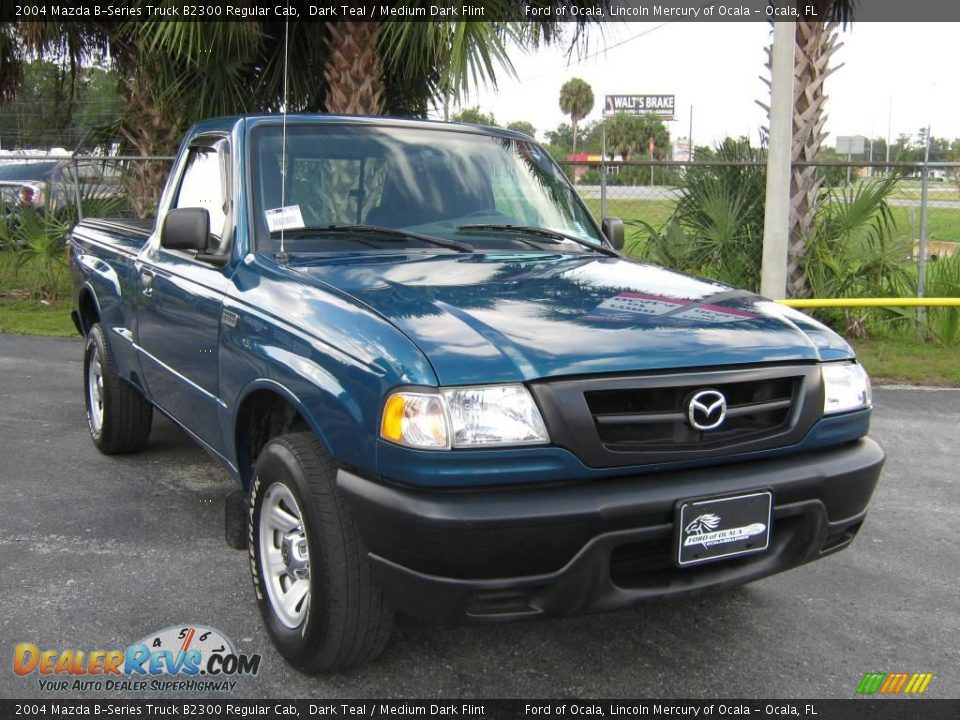 2004 Mazda B-Series Truck B2300 Regular Cab Dark Teal / Medium Dark Flint Photo #9