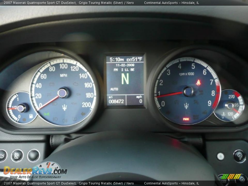 2007 Maserati Quattroporte Sport GT DuoSelect Gauges Photo #17
